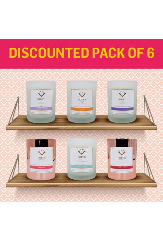 Discounted pack of 6 Aurra Organics 100% Certified Organic Candles - Normal SRP £304.44